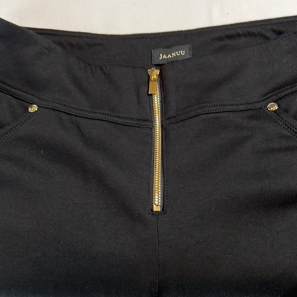 JAANUU Boot cut Goal zipper side pockets black pants SZ M - Picture 8 of 12